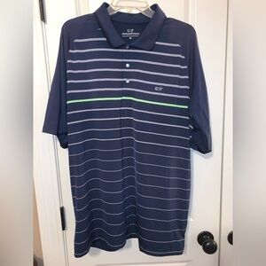 Vineyard Vines Navy Striped Polo Shirt